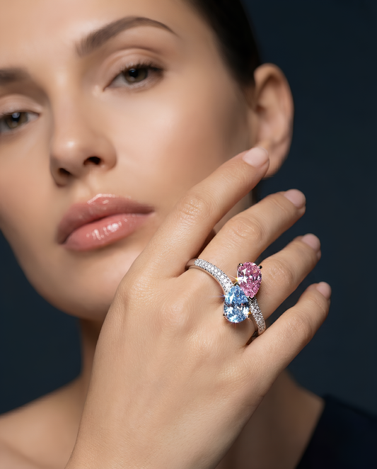 Anel Kim - Fancy Blue e Pink