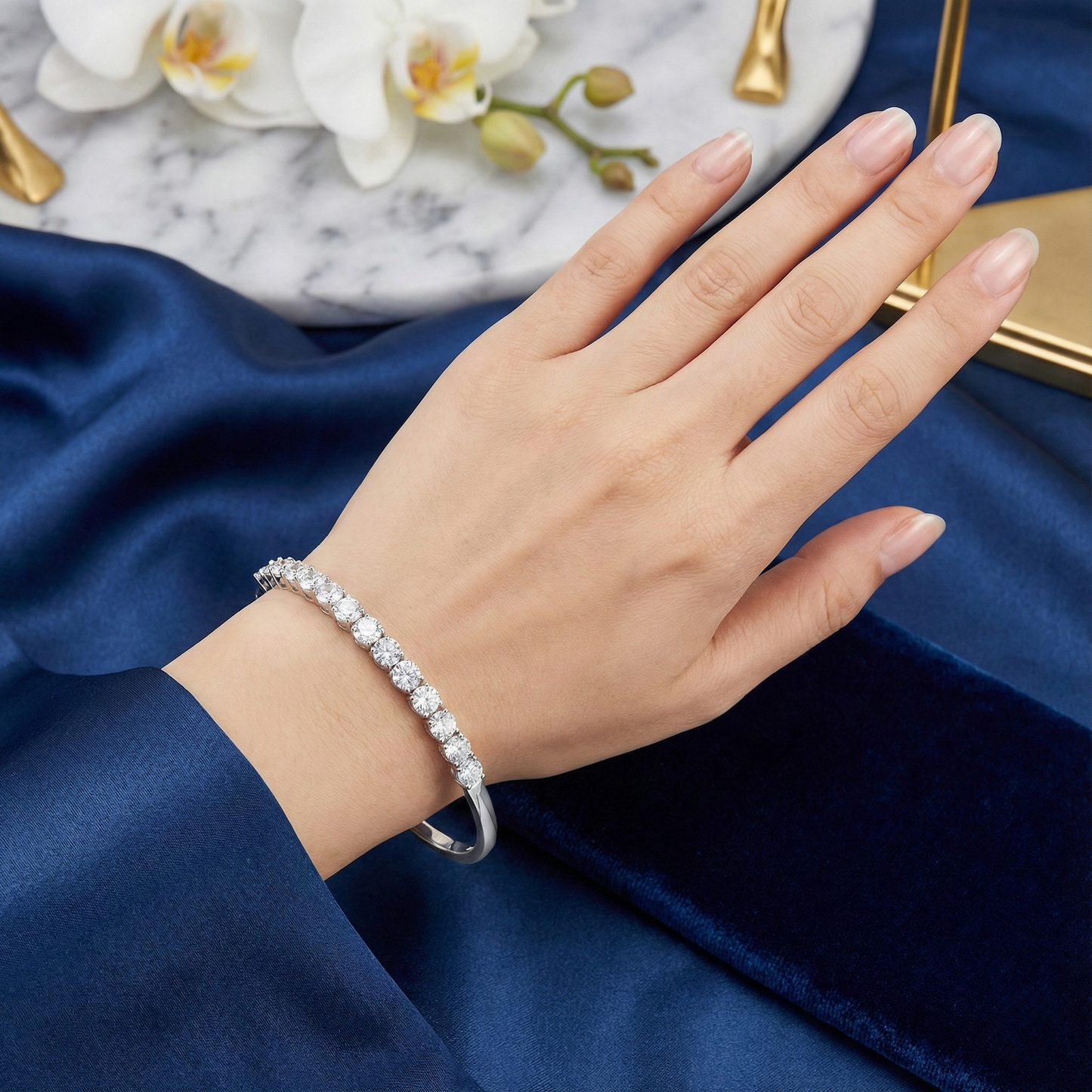 Pulseira Eternity Moissanite 6,0ctw