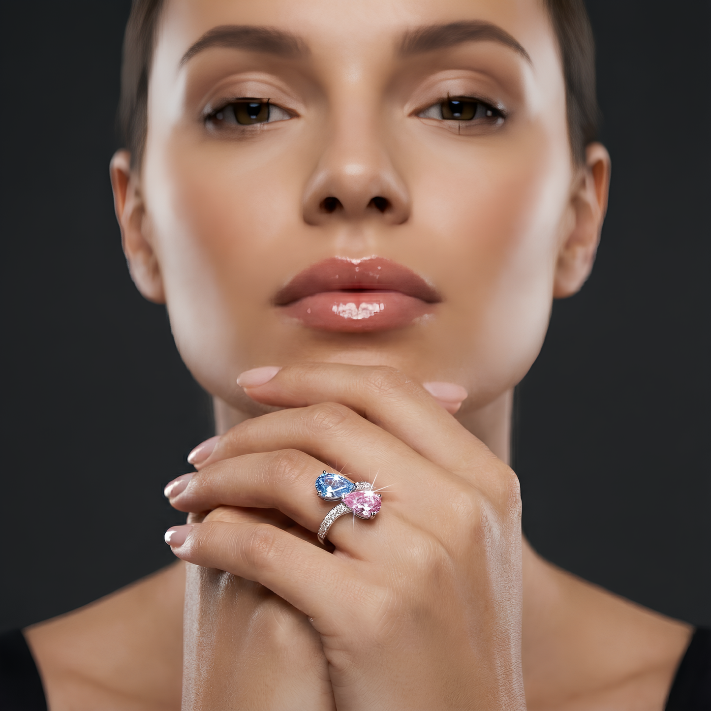 Anel Kim - Fancy Blue e Pink